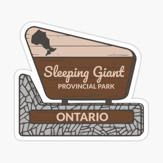 Discover Sleeping Giant Provincial Park Ontario Canada Entrance Welcome Sign ON
