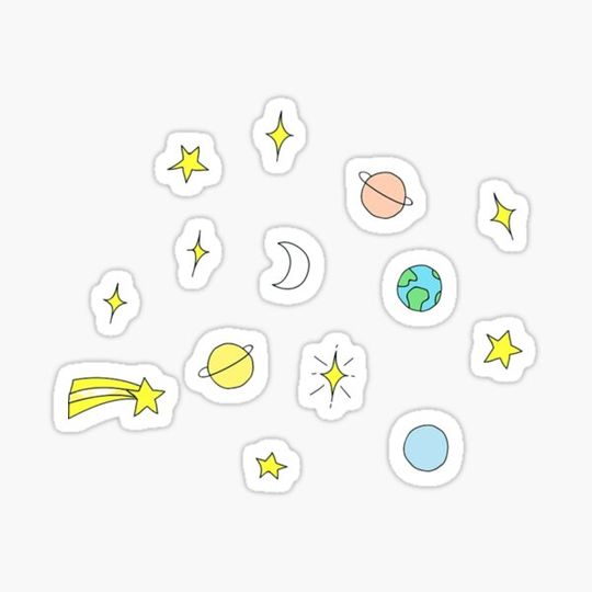 Discover Star and planet sticker