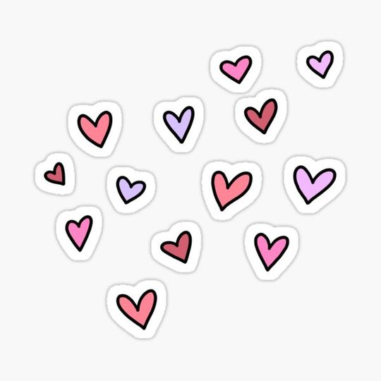 Discover 13 Tiny Hearts - Pinks