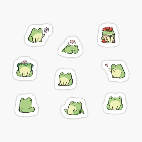 Discover Frog buddies sticker pack