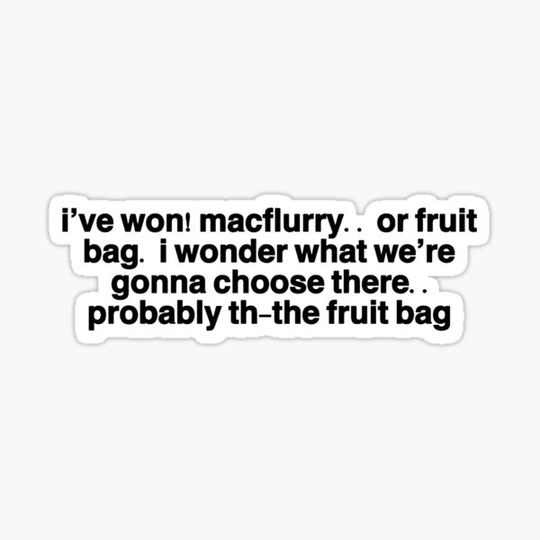 Discover mcflurry or fruit bag