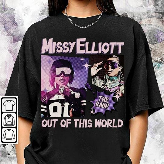 Discover Missy Elliott Music  Color Shirt, Out Of This World 2024, Vintage The Rain Gift