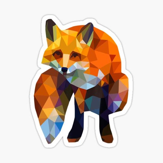 Discover Geometric Nature Fox Graphic Art