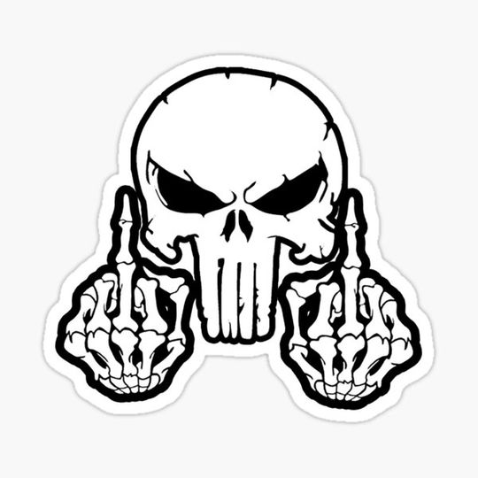 Discover Tactical Skull with Middle Fingers