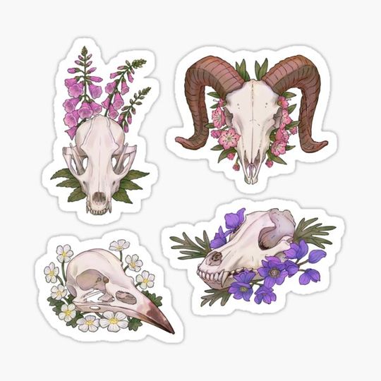 Discover Animal Skulls and Deadly Flowers Pattern
