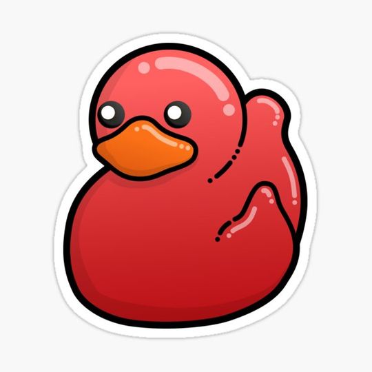 Discover Red and Orange Rubber Ducky