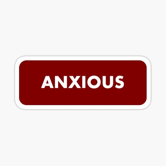 Discover Red Anxious sticker