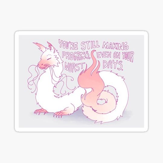 Discover "You're Still Making Progress" Fluff Dragon