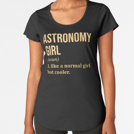 Discover Astronomy Girl Definition in Gold