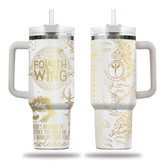 Discover Dragon Fantasy Fourth Wing 40oz Tumbler, Fantasy Book Loverut Books