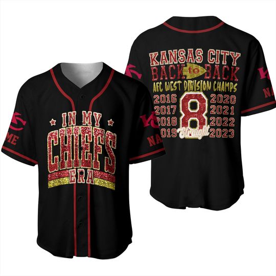 Discover In My Chiefs Era Jersey Shirt, Chiefs Faux Glitter KCBaseball Jersey