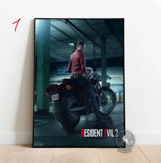 Discover Resident Evil Poster | Claire Redfield Wall Art | Wall Decoration