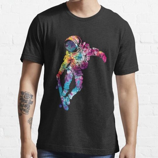 Discover Tie Dye Skateboarding Spaceman Sticker