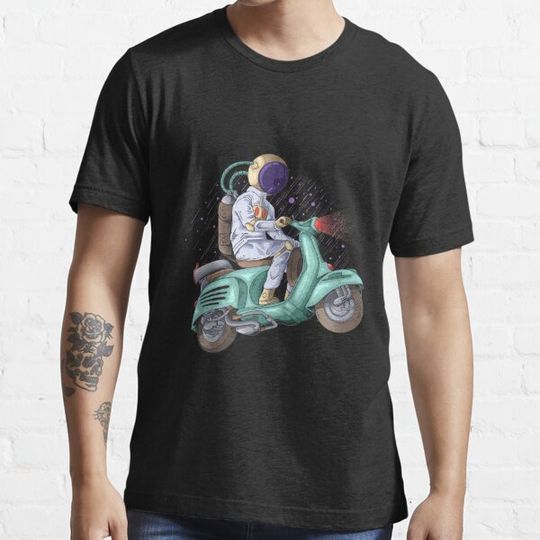 Discover cool vintage astronaut in outer space