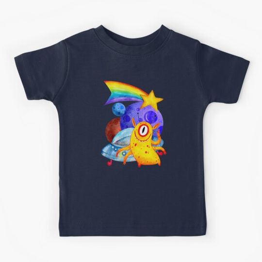 Discover Watercolor Outer Space Alien