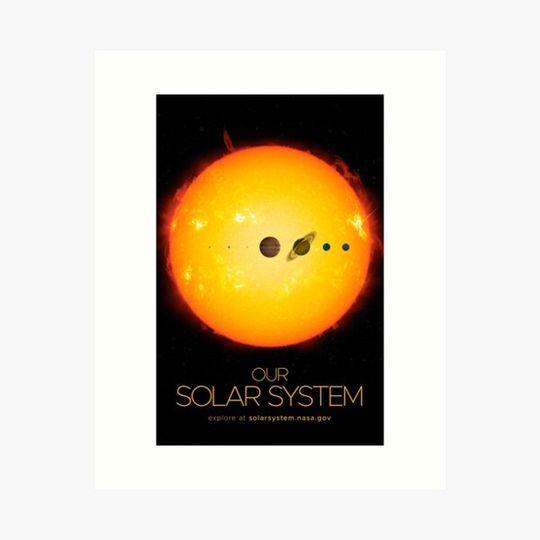 Discover Our Solar System Sun Poster - Explore Solar System by the National Aeronautics and Space Administration