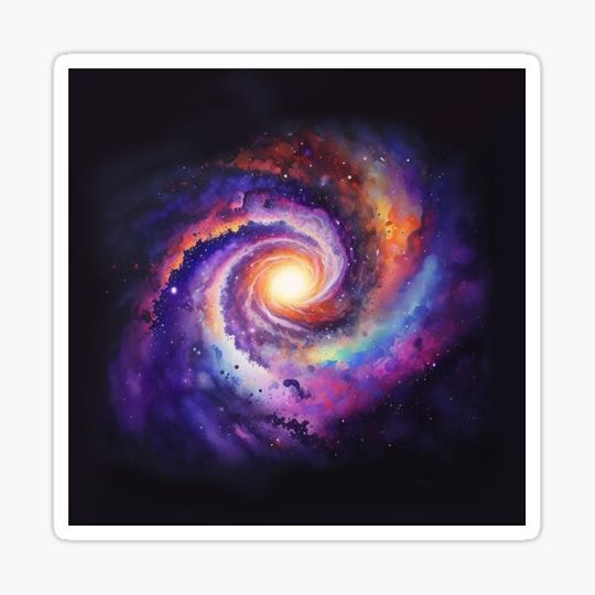 Discover galaxy watercolor