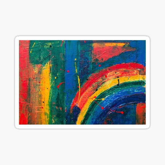 Discover full color design abstract "smashed rainbow"