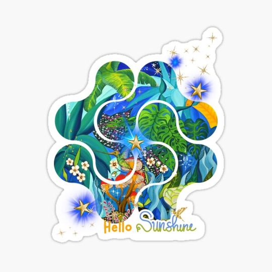 Discover Hummingbird and dreamlike tropical landscape