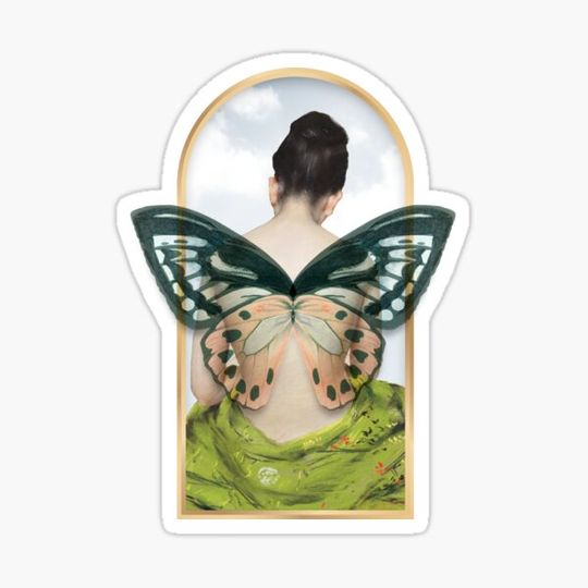 Discover woman with butterfly wings