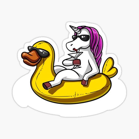 Discover Unicorn Riding Bath Duck Float