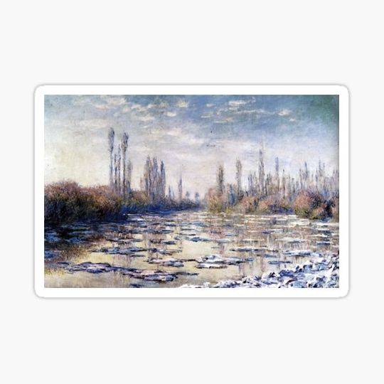 Discover Floating Ice Near Vetheuil - Claude Monet