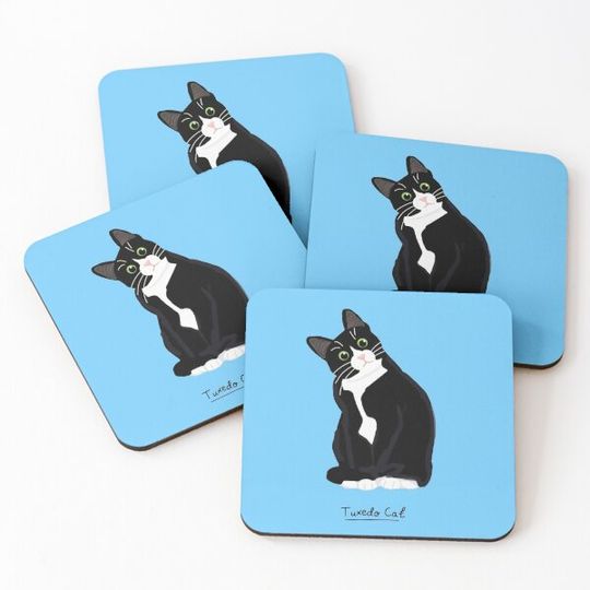 Discover Tuxedo Cat Coasters