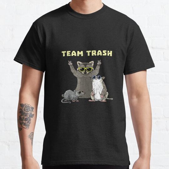 Discover Team Trash Opossum Raccoon Rat, Funny Animals Garbage Gang