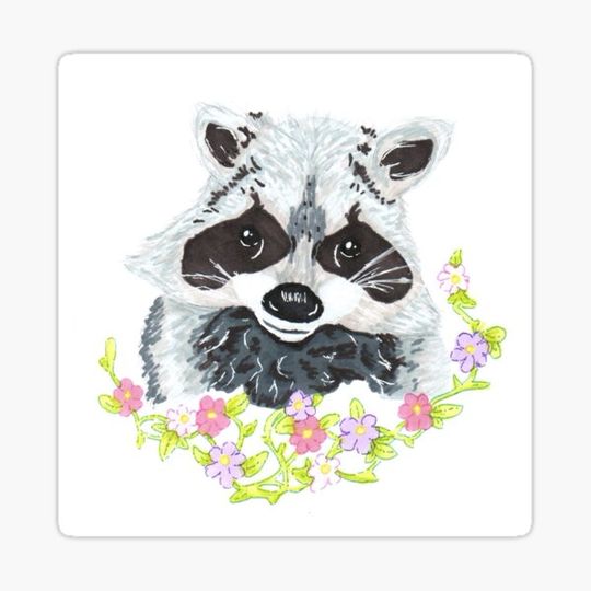 Discover Floral Trash Panda