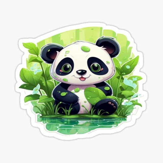 Discover Trash baby panda black and white