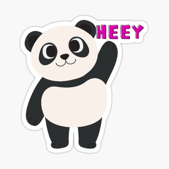 Discover panda bear sticker