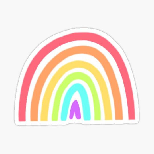 One little rainbow sticker