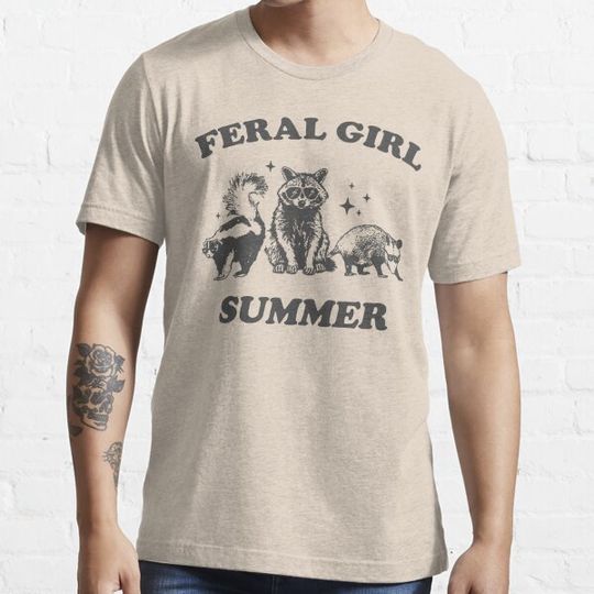 Discover Feral Girl Summer Raccoon Shirt, Funny Meme Raccoon T Shirt, Feral Shirt, Cowgirl Shirt, Western Shirt, Rodeo Shirt, Funny