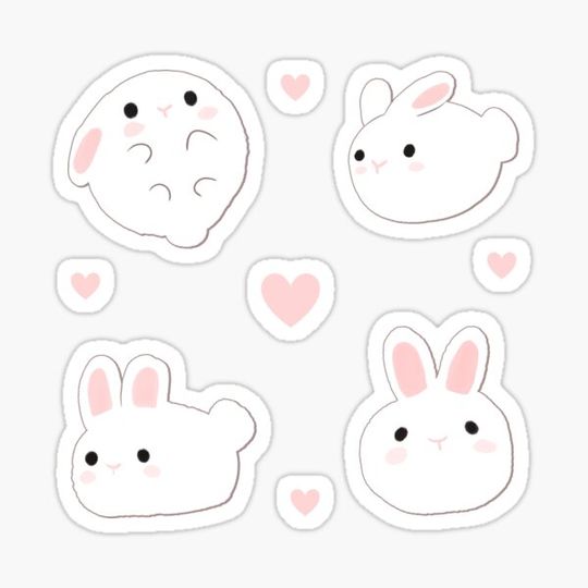 Discover Cute little Bunnies pattern - adorable bunny illustration