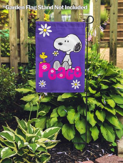 Discover Peace Snoopy Garden Flag