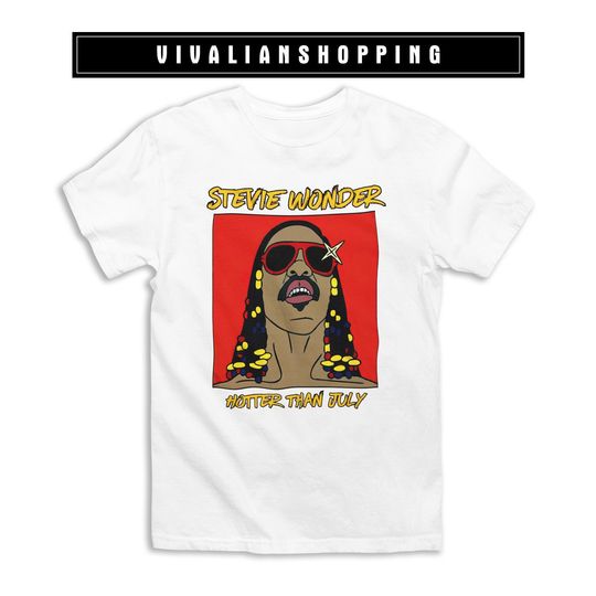 Discover Funny Stevie Wonder Hotter Than July T-Shirt 1, Hotter Than July Shirt