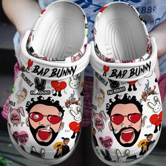Discover Bad Bunny Clogs, Music Star Edition, Holiday Present, Gift for Music Lovers