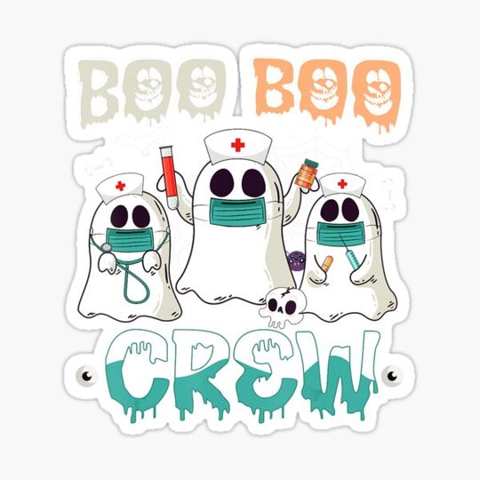 Discover Boo Boo Crew Nurse Halloween Ghost Costume Womens