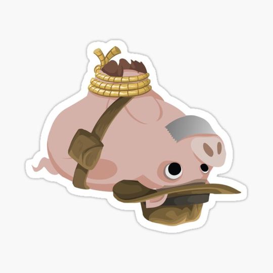 Discover tied pig funny upside down
