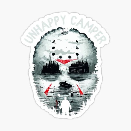 Discover Funny Unhappy Camper Camping Outdoors Graphic