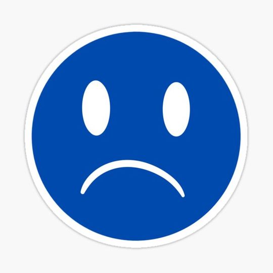 Unhappy smiley (blue)