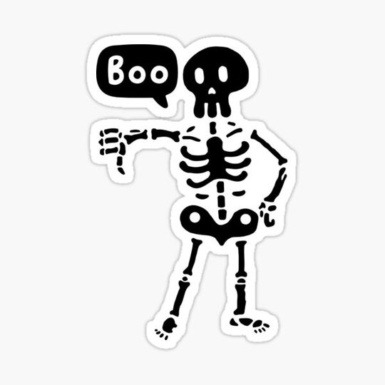 Discover Cute skeleton saying boo!