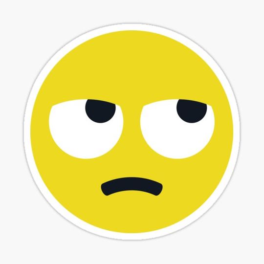 Discover Eye Roll Smiley, Disdain, Disapproval, Bored, Emoticon, Cute and Funny Emoji