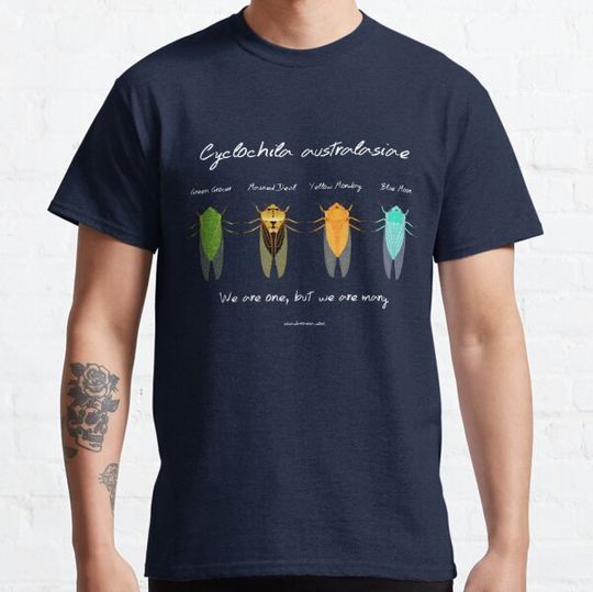 Discover "We are one" - Cyclochila australasiae cicada (dark colour shirts)
