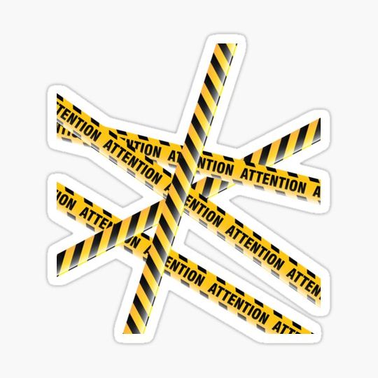 Discover Hazard black and yellow striped ribbon, caution tape of warning signs