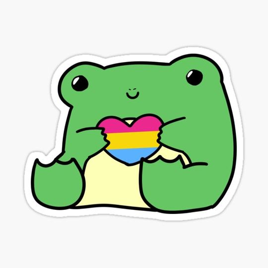 Discover pansexual flag frog