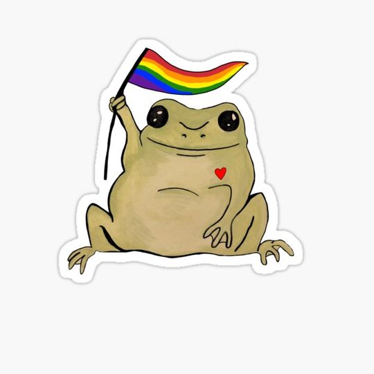 Discover Pride flag frog