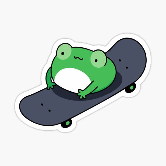 Discover Funny Skateboarding Frog