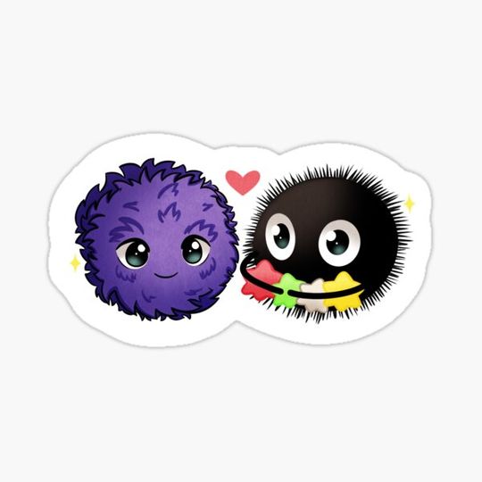 Discover Adoraburrs meet susuwatari, The Dragon Prince x Spirited Away sticker