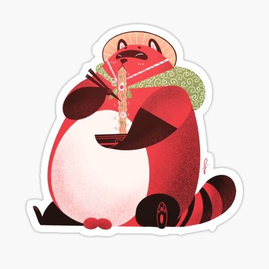 Discover Red Tanuki eating Ramen